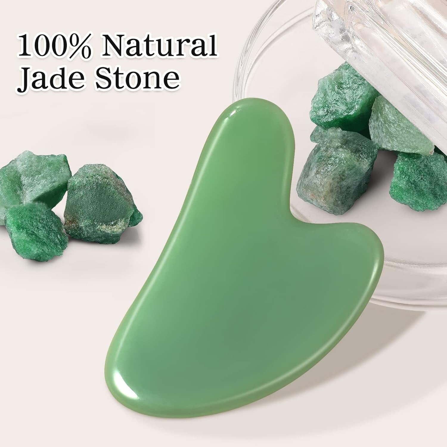 Gua Sha Facial Tools Guasha Tool Gua Sha Jade Stone Manual Massage Sticks for Jawline Sculpting and Puffiness Reducing for Face Body Tensions Reduce Festive Gifts