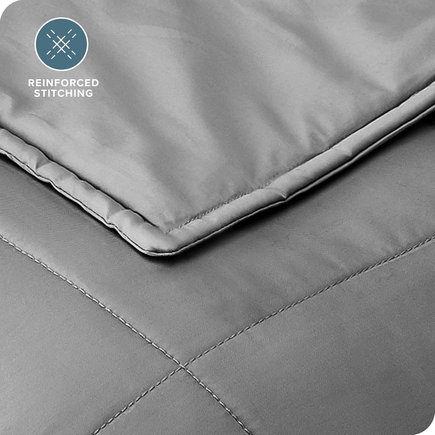 Weighted Blanket for Adults 30Lb (87" X 80") - All-Natural 100% Cotton - Premium Heavy Blanket Nontoxic Glass Beads (Light Grey, 87"X80")