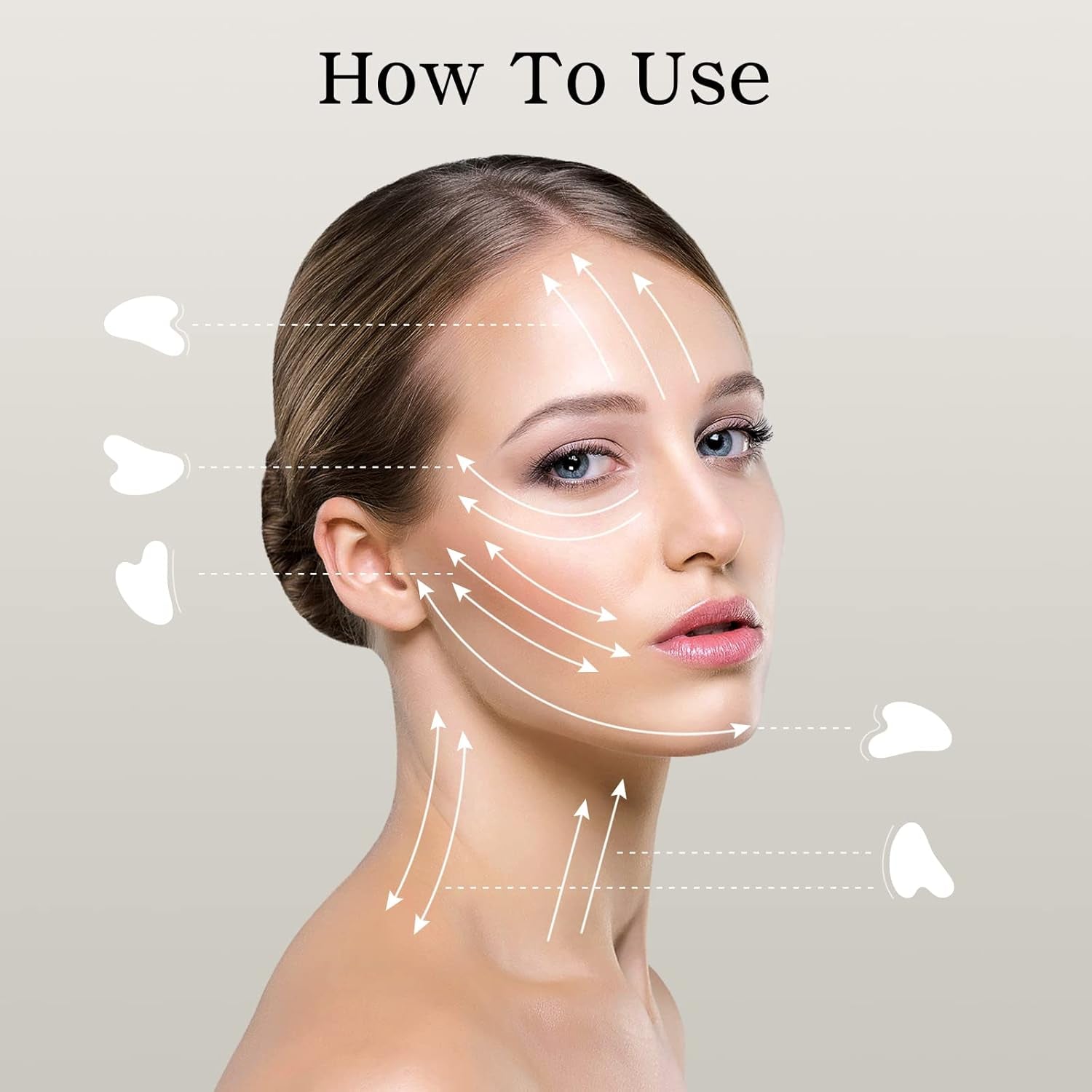 Gua Sha Facial Tools Guasha Tool Gua Sha Jade Stone Manual Massage Sticks for Jawline Sculpting and Puffiness Reducing for Face Body Tensions Reduce Festive Gifts