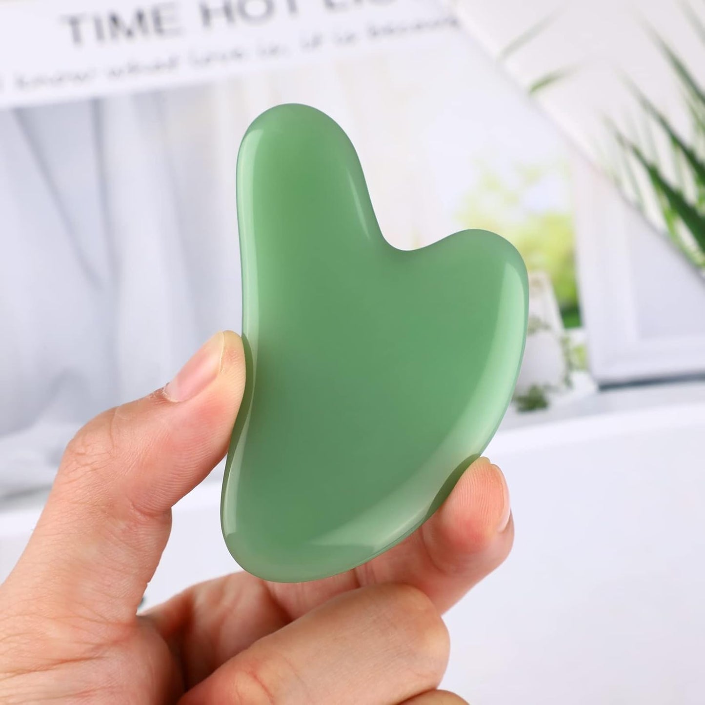 Gua Sha Facial Tools Guasha Tool Gua Sha Jade Stone Manual Massage Sticks for Jawline Sculpting and Puffiness Reducing for Face Body Tensions Reduce Festive Gifts